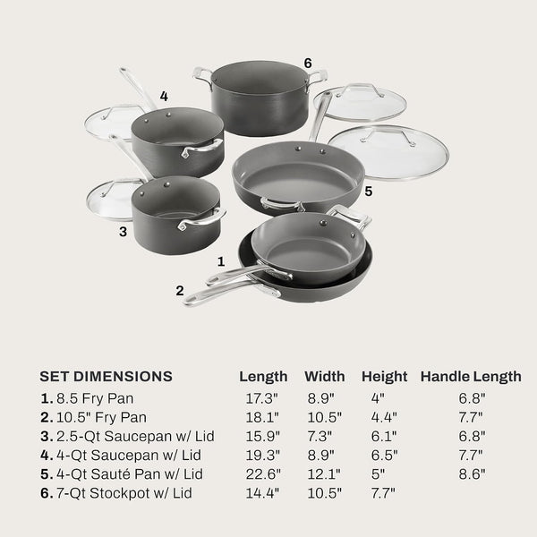 All-Clad HA1 Ceramic Nonstick, 10-Piece Pots & Pans Set, Induction Ready | Complete Ceramic Nonstick Cookware Set, Scratch-Resistant Exterior, Superior Easy Organized Stacking, Oven Safe up to 450°2