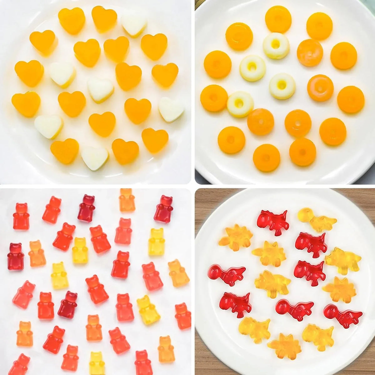 gummy-bear-candy-molds-mini-silicone-molds-4-pack-with-2-droppers-food-grade-bpa-free-non-stick-featuring-heart-dinosaur-bear-donut-shapes-for-gummies-candy-fruit-snacks