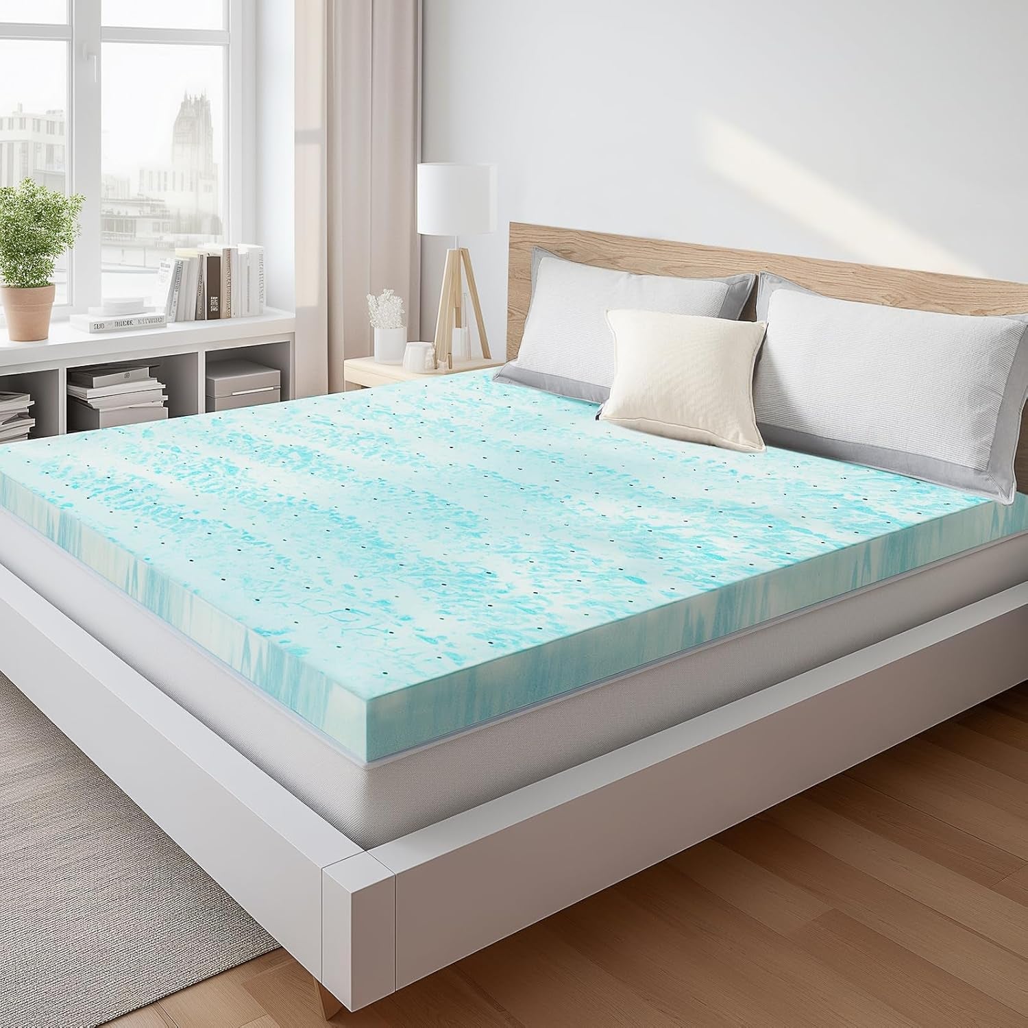 memory-foam-mattress-topper-full-size-3-inch-cooling-pad-cooling-gel-infused-ventilated-breathable-toppers-pad-rv-camper-sofa-bed-use-blue