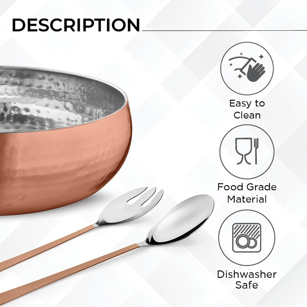 ®-set-of-3-premium-stainless-steel-salad-mixing-bowl-hammered-finish-handmade-includes-salad-serving-utensils-copper-plated