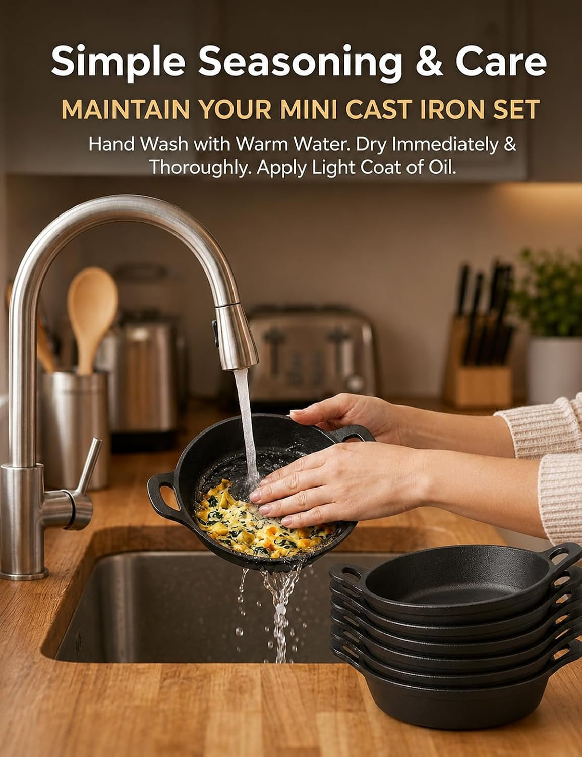 set-of-6-mini-cast-iron-skillets-with-handle-4-8-x-4-8-x-1-3-inch-small-cast-iron-pan-mini-ramekins-round-black-casserole-dish-for-food-serving-frying-baking-cooking-roasting