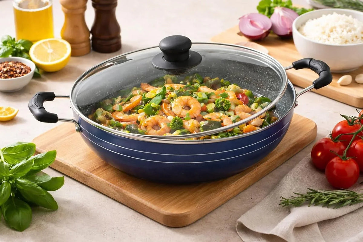 kadai-with-glass-lid-all-purpose-pan-nonstick-coating-kadhai-deep-stir-fry-for-gas-and-induction-cooktop-aluminium-skillet-wok-3mm-2-2-ltr-diameter-9-5-inch
