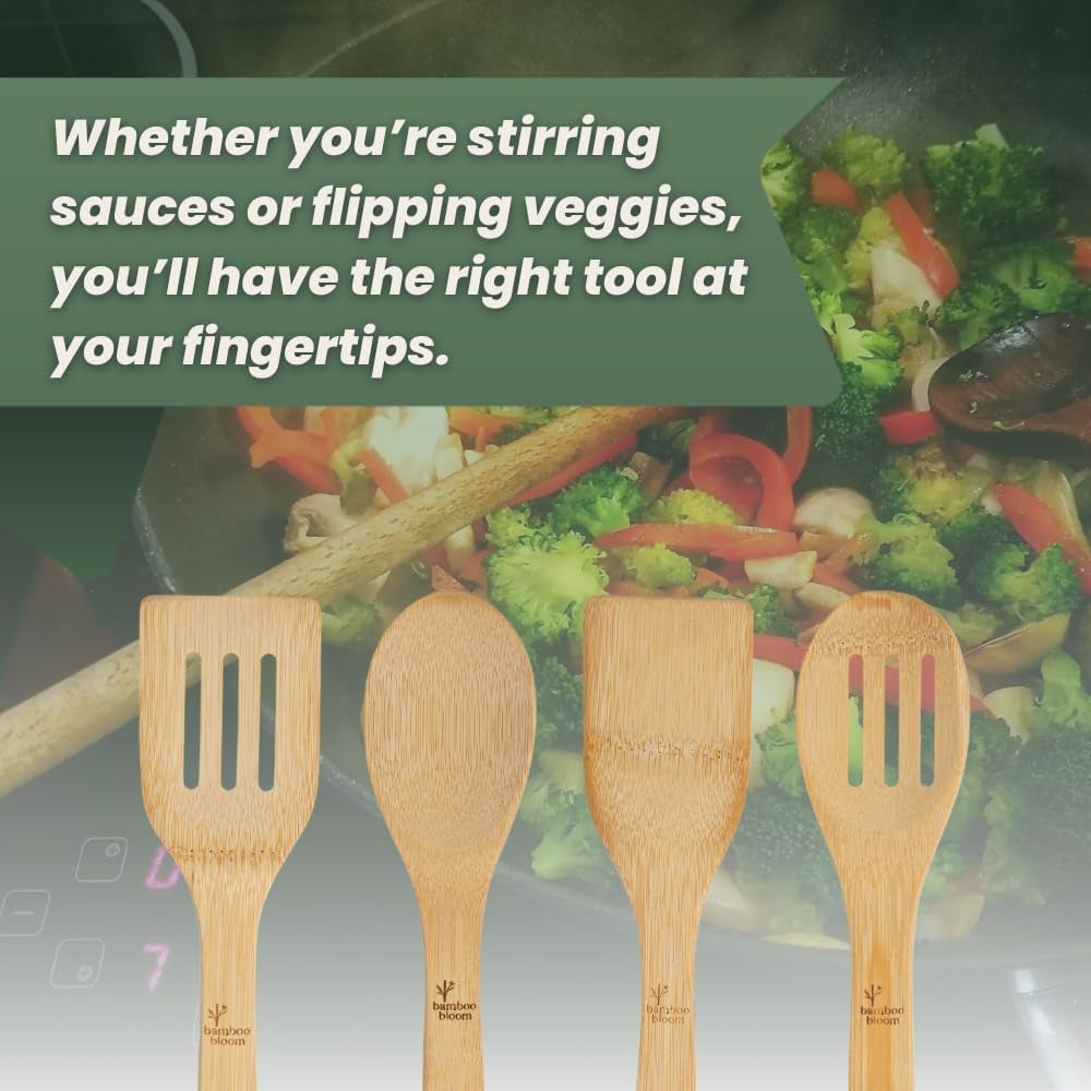 4-piece-kitchen-utensils-set-bamboo-cooking-utensils-with-comfort-grip-including-utensil-holder-bamboo-spoons-shovels-spatulas-wooden-utensil-set-for-non-stick-pans-kitchen-essentials