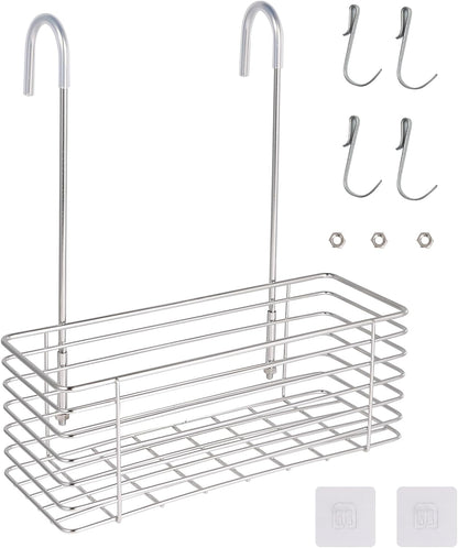 Hanging Shower Rack,Stainless Steel Hook on Hanging Storage Basket1