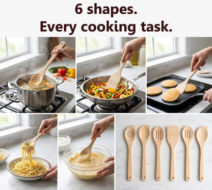 6 Healthy Wooden Spoons for Cooking – Safe & Reliable Kitchen Set4