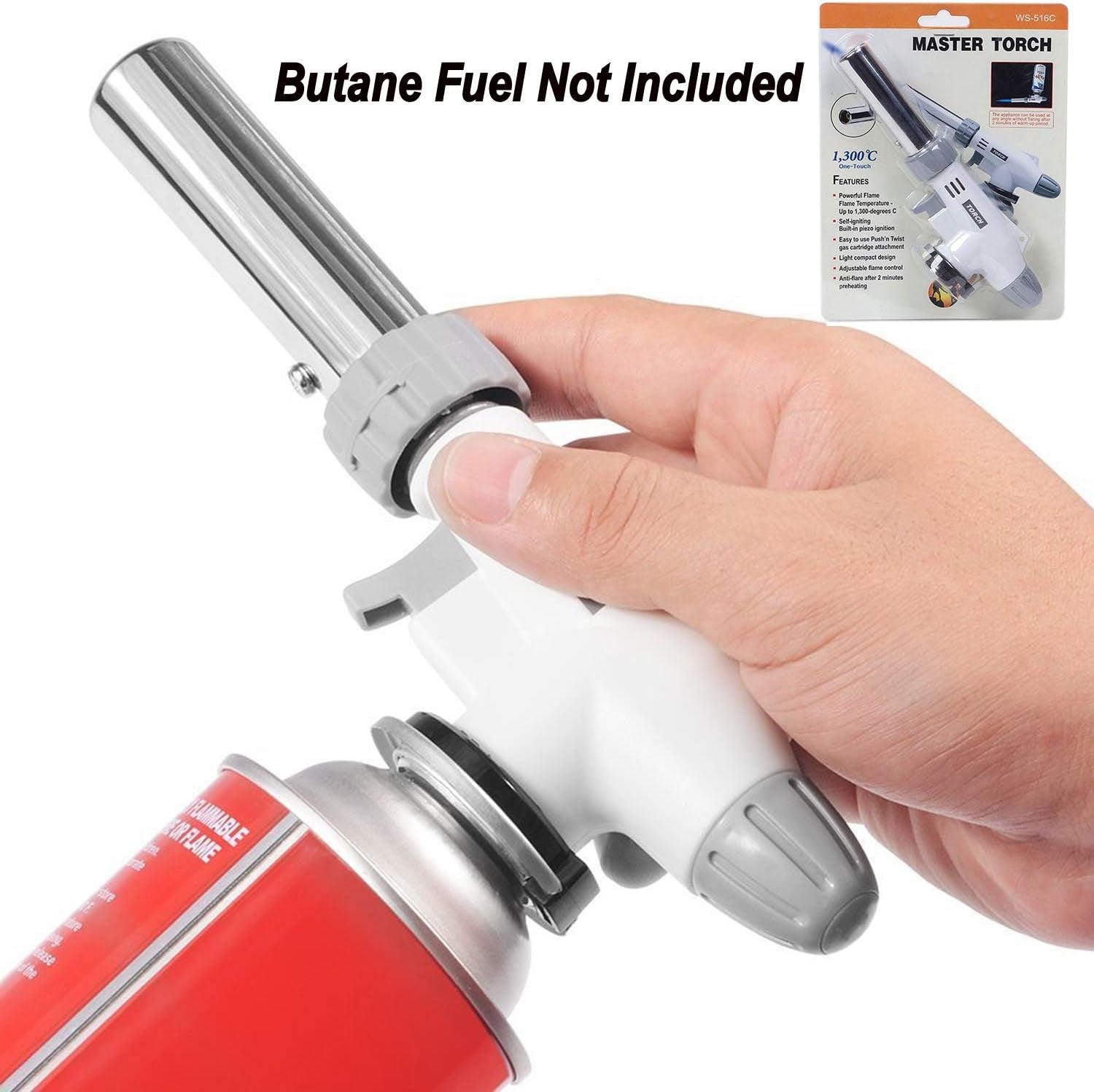 butane-torch-blow-lighter-kitchen-culinary-torches-head-reverse-use-with-adjustable-flame-ideal-for-chef-cooking-creme-brulee-bbq-baking-diy-soldering-gas-not-included