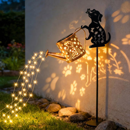Dog Watering Can Solar Light Cute Solar Decoration Item,For Garden and Yard2