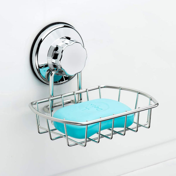 3In1 Suction Cup Shower Caddy Bath Wall Shelf + Soap Dish Holder for Large Shampoo Shower Gel Holder Bathroom Storage - Rustproof Stainless Steel7