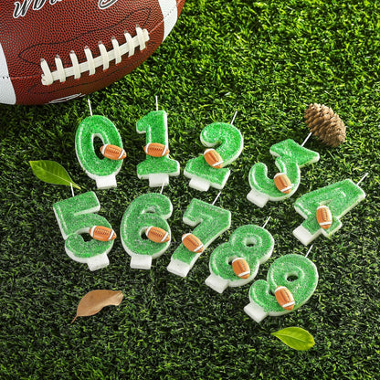 Number 1 Football Birthday Candles, Football Themed Number Candles, Party Celebration5