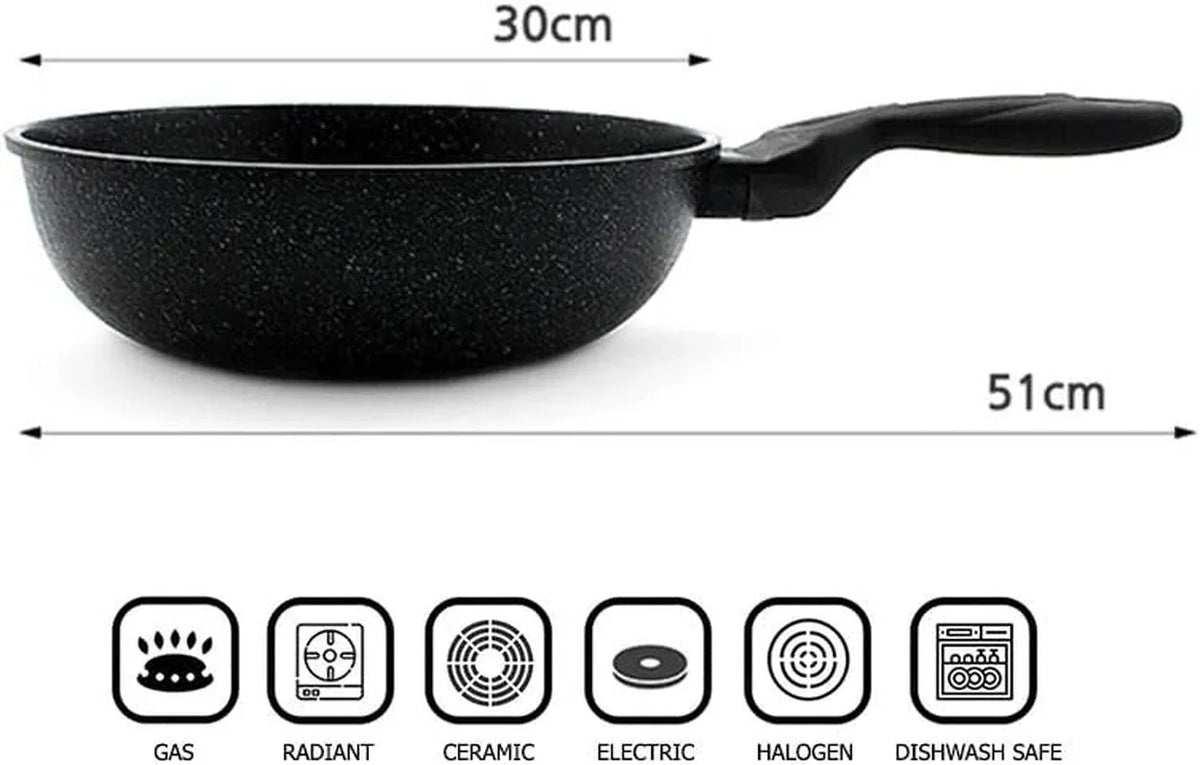 marble-coated-cast-aluminum-non-stick-frying-wok-30cm-12-inch