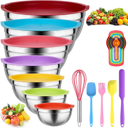 Mixing Bowls with Lids Set, 25 PCS Colorful Mixing Bowl for Kitchen1