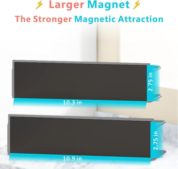 Magnetic Spice Rack for Refrigerator, Magnetic Fridge Shelf for Kitchen, Magnetic Shelf for Fridge Space Saving Black 4 Pack with Magnetic Paper Towel Holder5