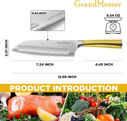 Santoku Knife, Chef'S Kitchen Knife 7 Inch3