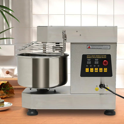 10.5Qt Commercial Food Mixer, 750W Dual Rotating Electric Dough Kneading Machine Kitchen Bakery Equipment with Stainless Steel Bowl & Security Shield for Pizzeria, Restaurant2