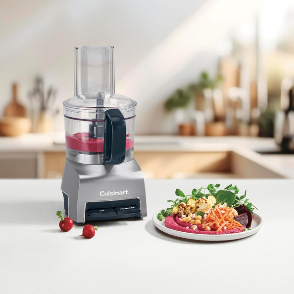 5‑Cup Chop & Shred Food Processor, Compact Food Chopper, Easy‑Store Design, Silver FP-52
