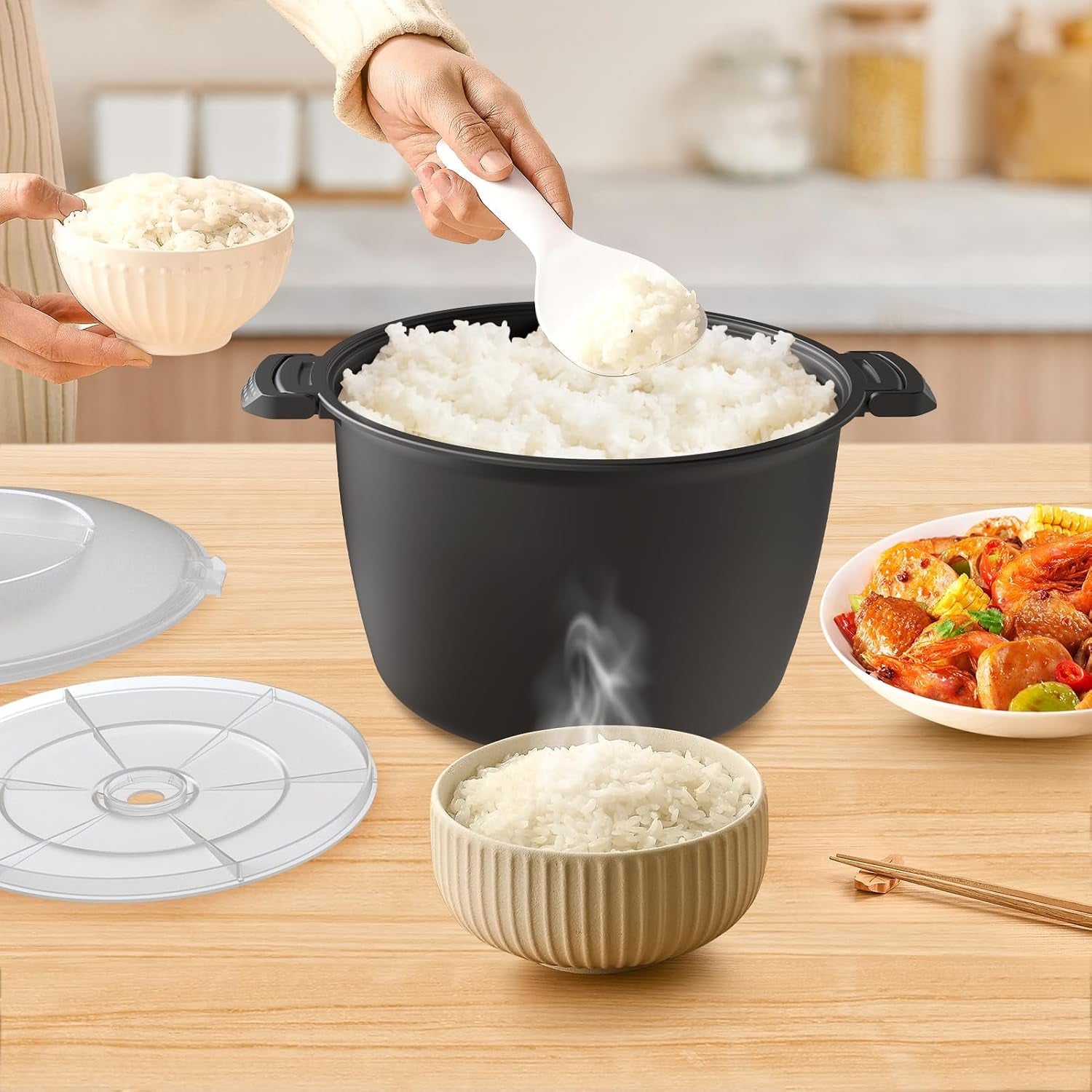 professional-large-micro-cookware-3-quart-microwave-rice-cooker-microwave-steamer-for-vegetables-safe-as-mixing-and-serving-bowls-food-storage-container-cooker-for-microwave-bpa-free-dishwasher-safe
