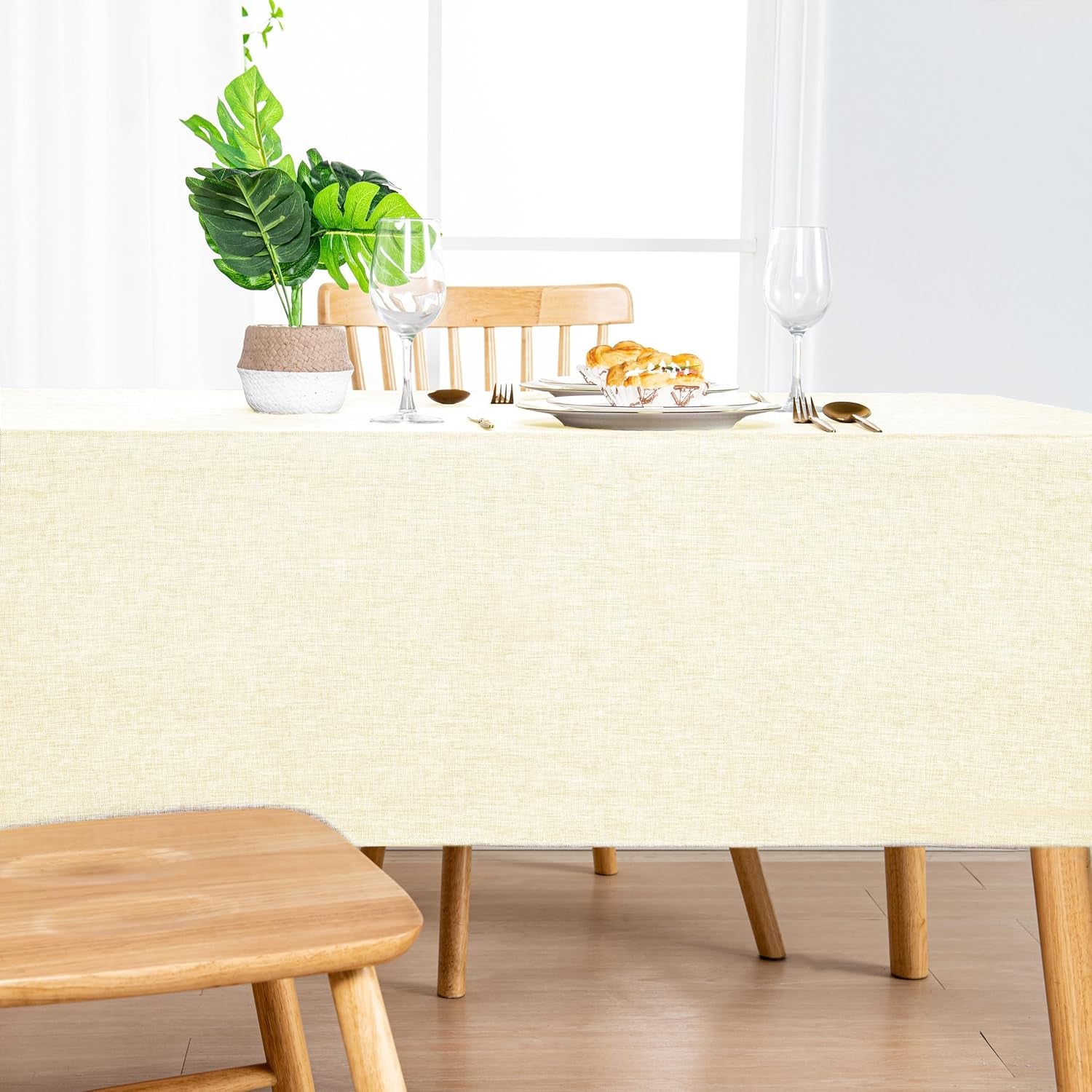 2-pack-faux-linen-square-tablecloth-60-x-60-inch-champagne