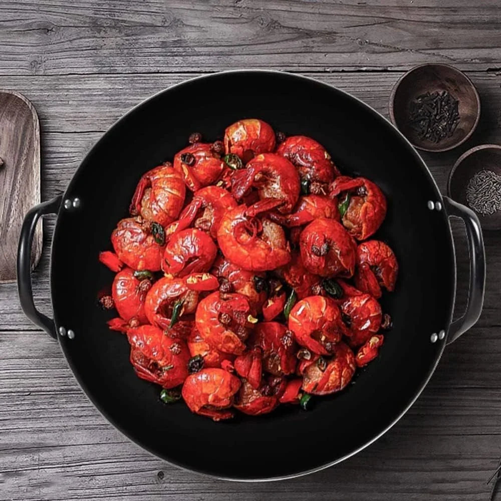 cast-iron-wok-for-stir-frys-and-sautees-heavy-duty-non-stick-iron-chinese-wok-or-stir-fry-skillet-cookware-oven-broiler-kitchen-deep-fryer-restaurant-chef-quality-pot-diameter-53-cm