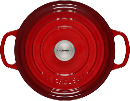 Le Creuset Enameled Cast Iron Signature round Dutch Oven, 3.5 Qt, Cerise3