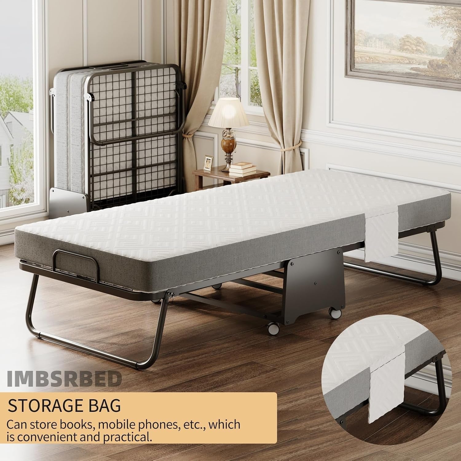 deluxe-folding-bed-with-mattress-with-5-inch-memory-foam-mattress-on-rollers-for-easy-storage-with-metal-frame-and-bed-side-pockets-75-31