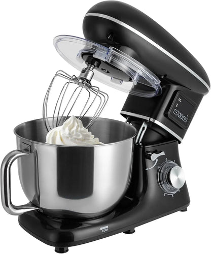 Stand Mixer, 1350W 6.5QT Electric Tilt-Head Kitchen Mixer for Bread Cake Baking Household with Mixing Bowl, Whisk, Dough Hook and Beater, 6 Speed (Black)1