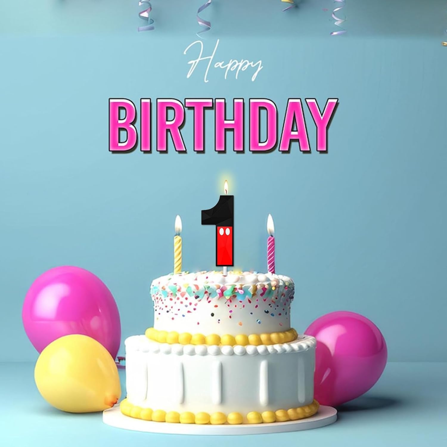 large-3d-cartoon-mouse-number-1-birthday-candles-5-2-76-inches-cake-topper-for-boys-girls-kids-black-and-red-animated-theme-birthday-decorations-for-anniversary-celebrations-number-1