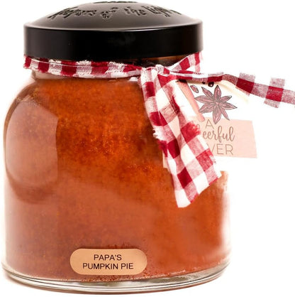 — Papa'S Pumpkin Pie - 34Oz Papa Scented Candle Jar with Lid - Keepers of the Light - 155 Hours of Burn Time, Gift for Women, Brown1