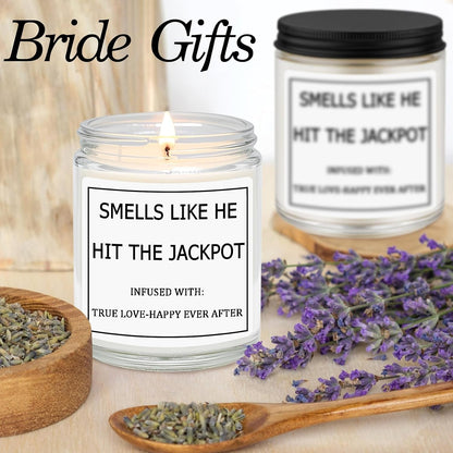 Bridal Shower Gifts for Bride, Bride to Be Engagement Gift for Couples Women, Funny Wedding Lavender Candles5
