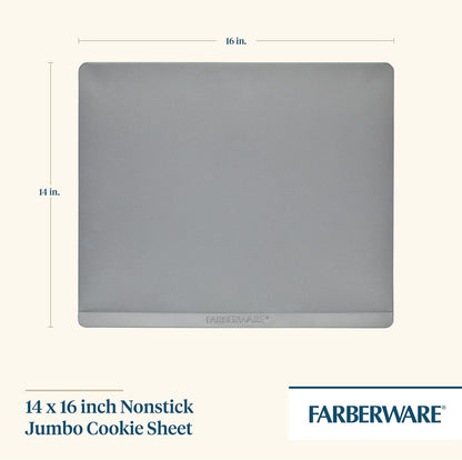 GOLDEN BAKE Nonstick Jumbo Baking Cookie Sheet, Light Gray | Even Baking, Sheet Pan for Cookies and Sides, 14-Inch X 16-Inch, Heavy-Gauge Steel, Oven Safe to 450Â°F, Large-Batch Baking2