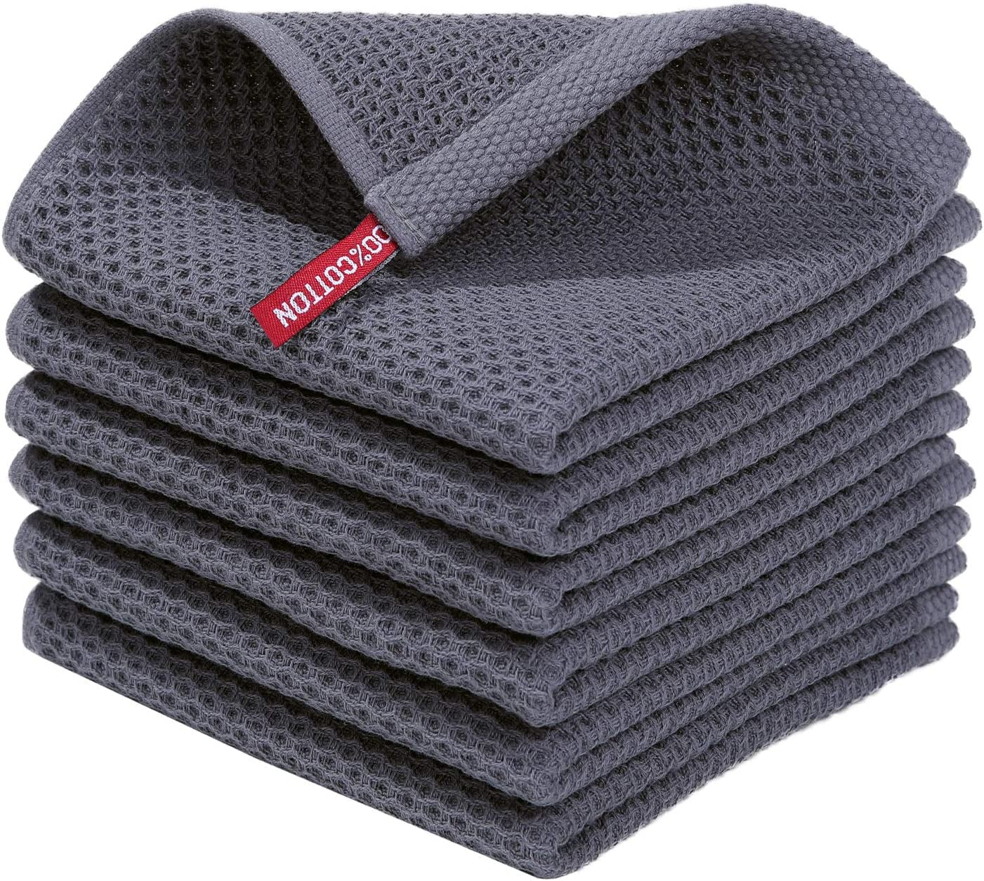 100-cotton-waffle-weave-kitchen-dish-cloths-6-pack-dark-grey-12-x-12-inches-ultra-soft-absorbent-dish-towels-quick-drying-dish-rags-with-hanging-loop