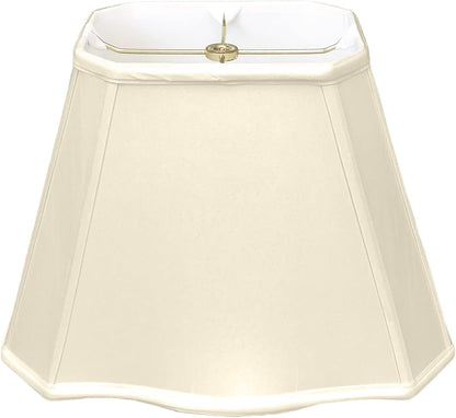 Fancy Bottom Rectangle Basic Lamp Shade, BS-747-18BG, Beige, (7 X 10) X (12.25 X 18) X 13.251