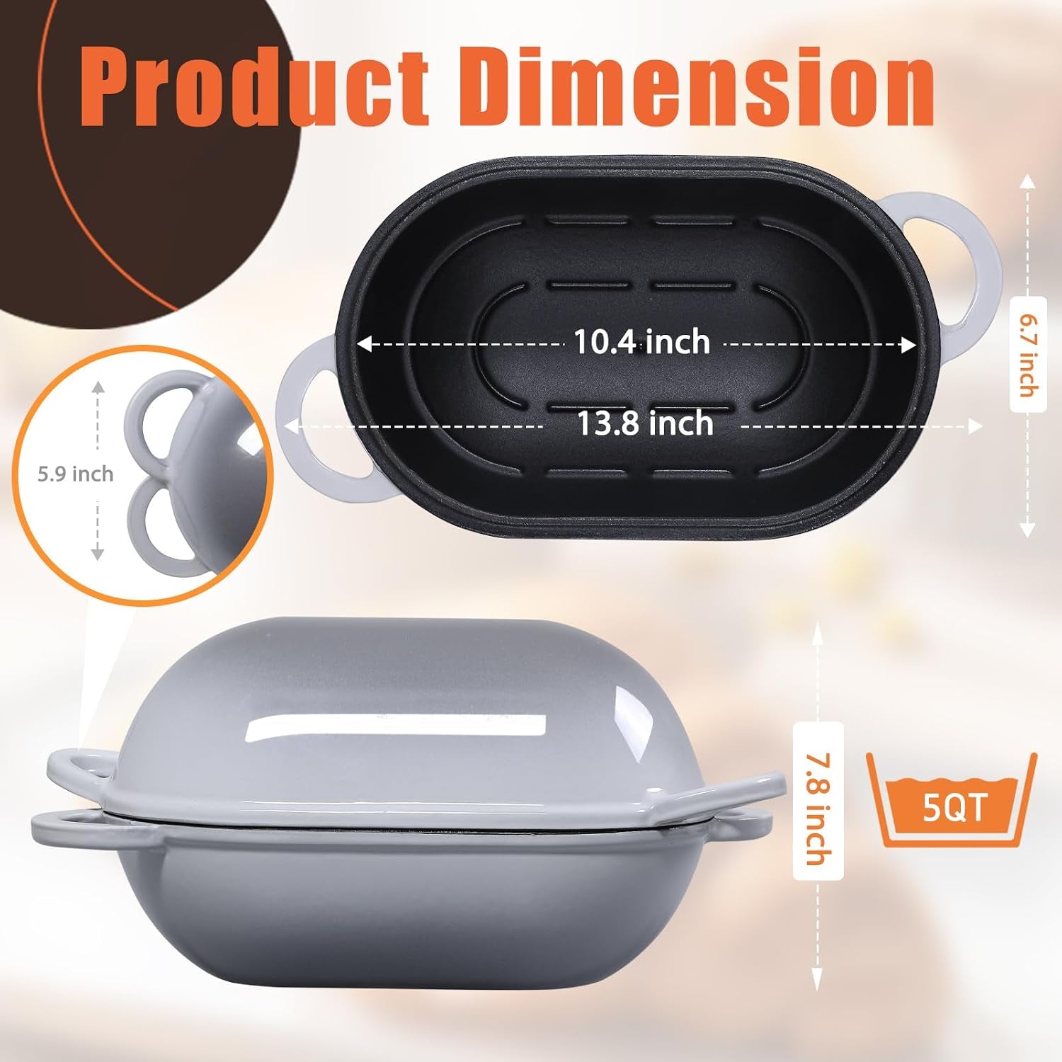 2-5-qt-enameled-cast-iron-sourdough-bread-oven-loaf-pan-with-lid-oval-dutch-oven-for-homemade-sourdough-bread-baking-oven-safe-up-to-500-f-meatloaf-pan-with-dome-lid-light-gray