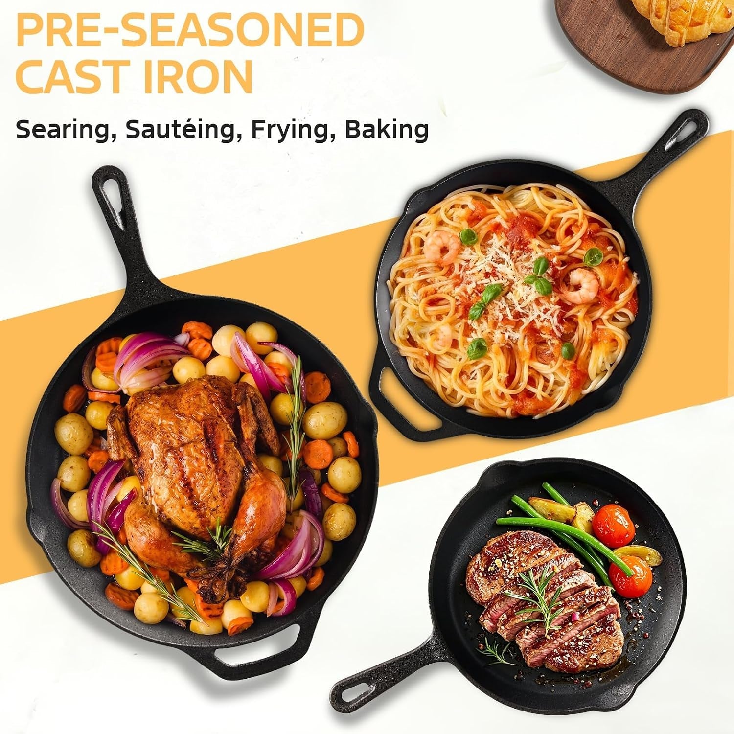 cast-iron-skillet-12-inch-pre-seasoned-frying-pan-heavy-duty-professional-restaurant-chef-quality-cookware-with-drip-spout-indoor-outdoor-use-compatible-with-oven-stove-grill-campfire