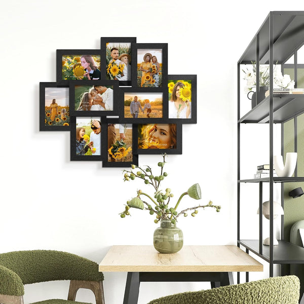 4X6 Collage Frame 10 Pack Glass Front Black6