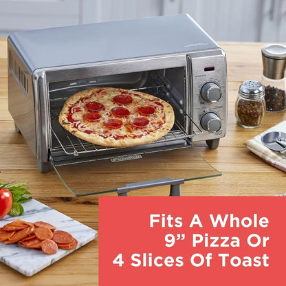 BLACK+DECKER 4-Slice Air Fry Toaster Oven, 5-In-1 Countertop Oven | Air Fry, Bake, Broil, Toast and Keep Warm with Eventoast Technology and Room for a 9-Inch Pizza.4