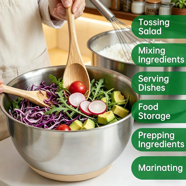 Mixing Bowls with Airtight Lids, Stainless Steel Mixing Bowls Set5