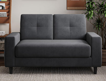 Loveseat Sofa 53" Small Couches for Small Spaces 2 Seater Mini Couch for Bedroom Dark Grey Comfy Modern Love Seat for Apartment Office Living Room1