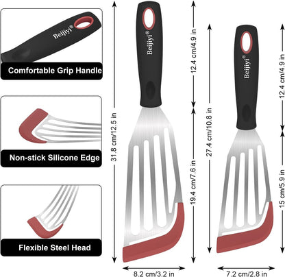 2-Piece Silicone Fish Spatula for Nonstick Cookware, Heat Resistant6