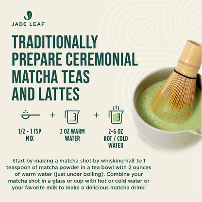 Jade Leaf Ceremonial Grade Matcha Powder, 50G / 1.76Oz | Best for Matcha Lattes, Warm or Iced - Authentic Japanese Matcha Green Tea Powder from Uji & Kagoshima - Resealable Pouch4
