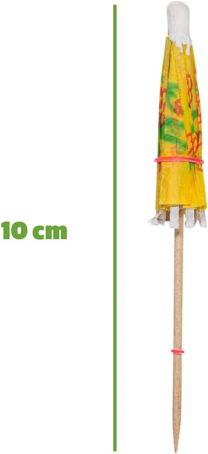 Drink Cocktail Umbrella Picks [240 Count] Assorted Tropical Colors | Sturdy Wood & Durable Paper, Easy Fold-Out Design, Mini, Drinks, Appetizers, Desserts, Parties2