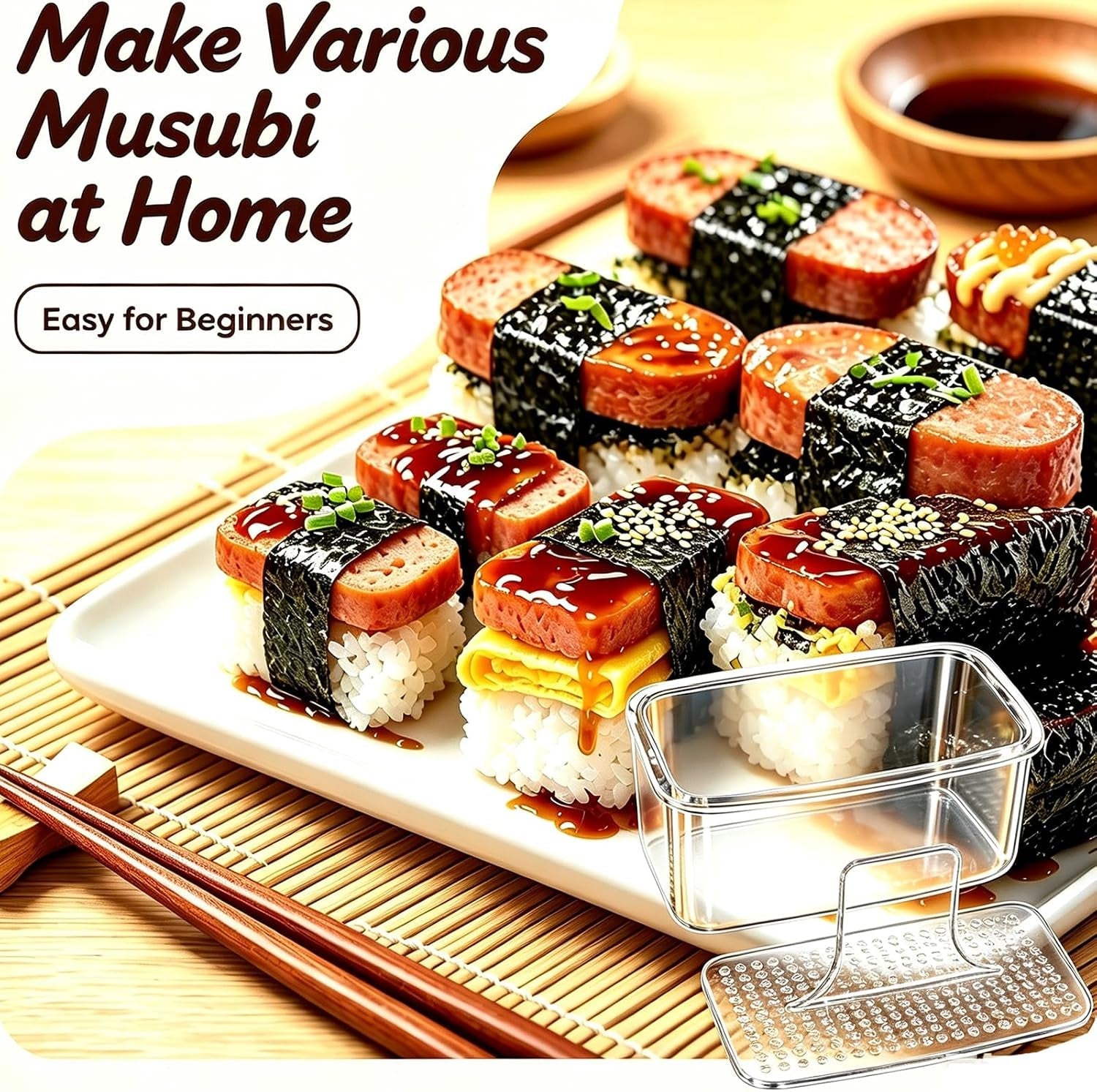3-piece-clear-musubi-maker-kit-with-luncheon-meat-slicer-non-stick-onigiri-press-mold-bpa-free-sushi-mold-for-hawaiian-musubi