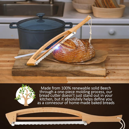 Adjustable Bread Knife for Homemade Bread with 1/2" and 1" Thickness Guides4