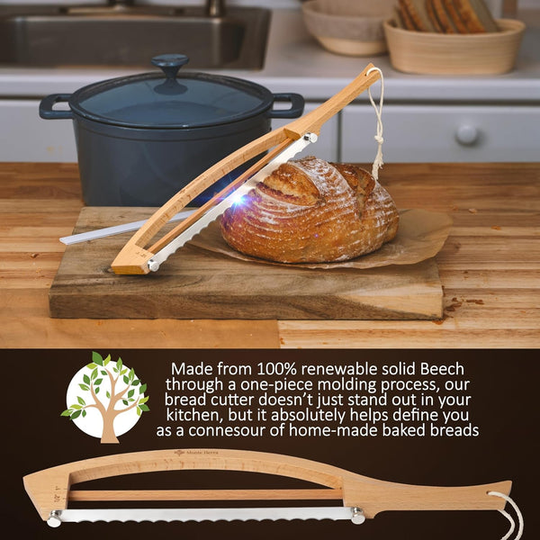 Adjustable Bread Knife for Homemade Bread with 1/2" and 1" Thickness Guides4