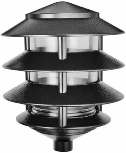 LL22B Incandescent 4 Tier Lawn Light, A-19 Type, 100W Power, 1650 Lumens, 120VAC, Black1