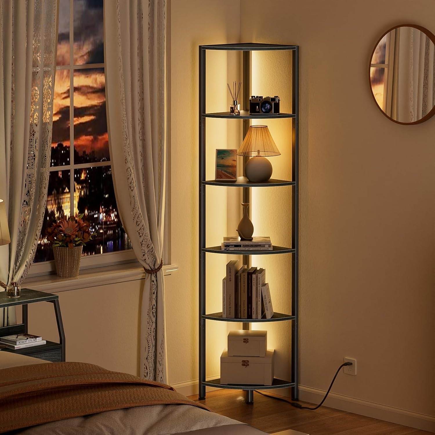 6-tier-corner-shelf-with-led-light-67-5-black-narrow-bookshelf-tall-standing-shelf-organizer-storage-rack-for-wall-corner-living-room-bedroom-metal-frame-wood-display-shelf
