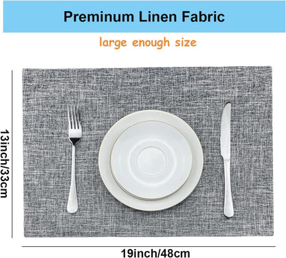 Cloth Placemats Set of 8 Heat Resistant Dining Table Place Mats2