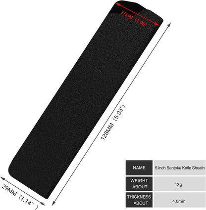 Knife Case Set Universal Knife Edge Guards for 5'' Santoku Deba Chef Knife Sheath Sleeve ABS Knife Cover Case Blade Protectors for Japanese Style Knife(Knives Not Included)3