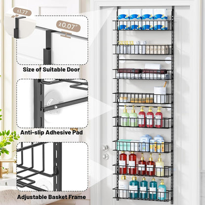 8-Tier Pantry Door Organizer, Black5
