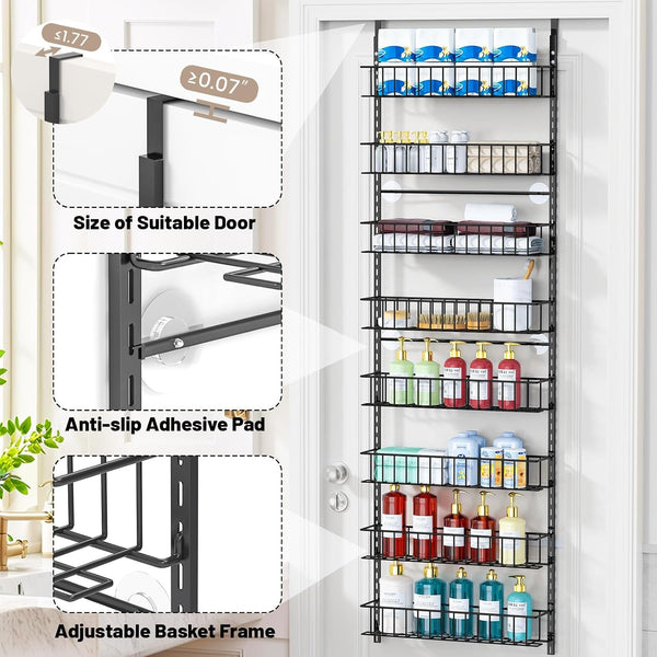 8-Tier Pantry Door Organizer, Black5