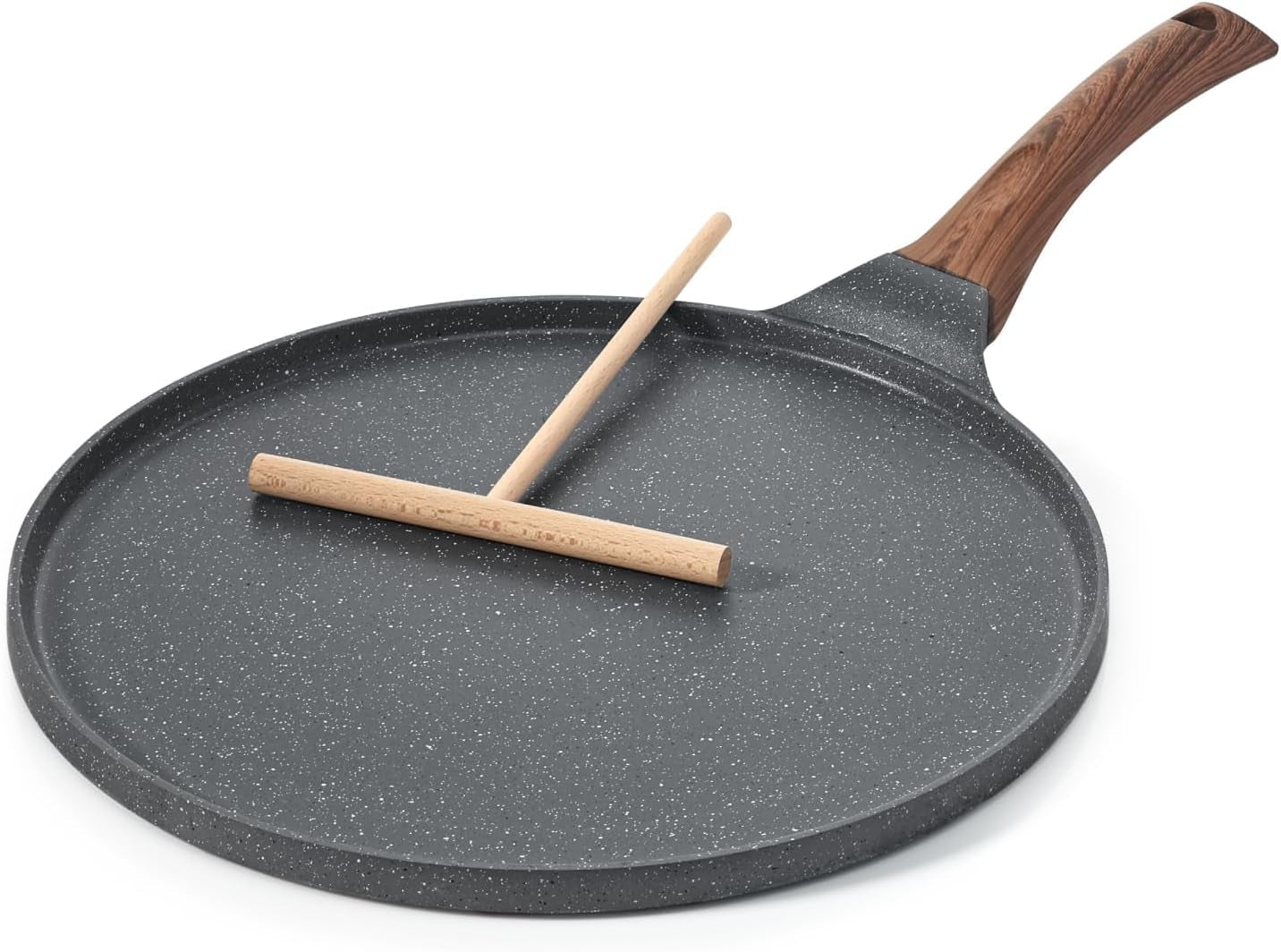 10-inch-nonstick-crepe-pan-granite-coating-pancake-pan-gray-swiss-granite-coating-dosa-pan-pancake-flat-skillet-tawa-griddle-with-stay-cool-handle-induction-compatible